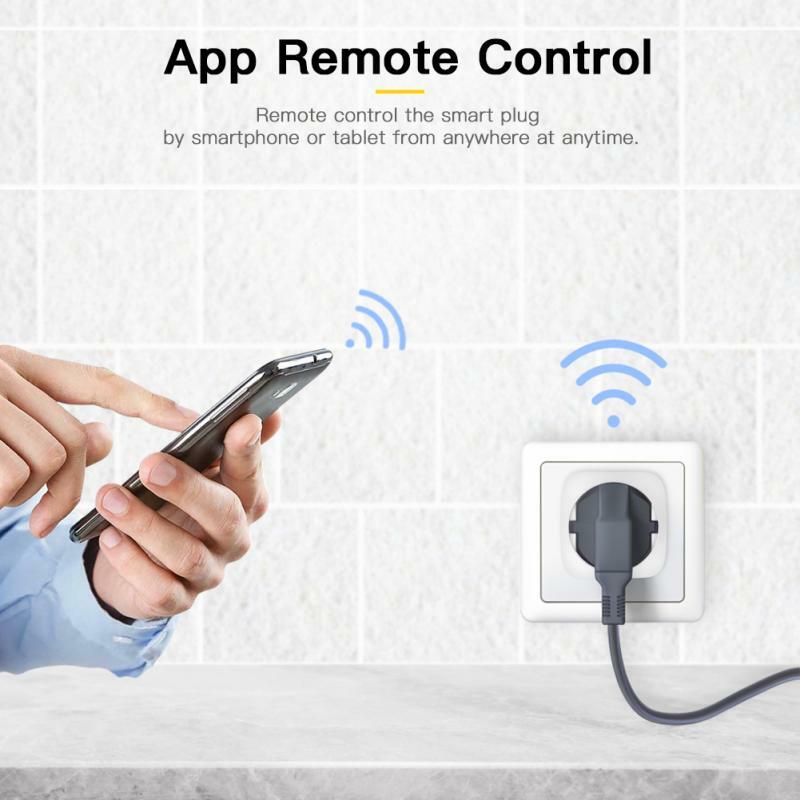 1-5pcs Smart plug WiFi presa EU 16A funzione di temporizzazione Tuya SmartLife APP control Alexa Google Assistant con controllo vocale