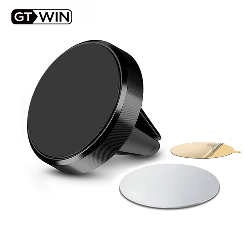 GTWIN – Support magnétique de téléphone portable en métal pour voiture, pour iPhone, Samsung, Huawei, Xiaomi, grille d'aération