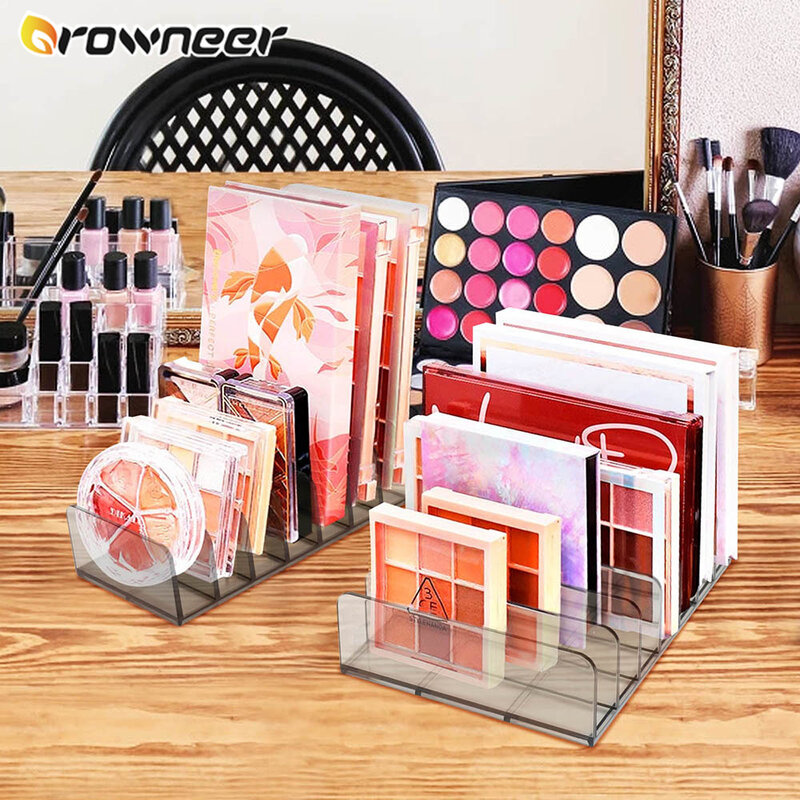 7 Grids Klar Acryl Lidschatten Kompakten Veranstalter Schublade Organisation Teiler Make-Up Lagerung Box Transparent Slot Kosmetik Fall