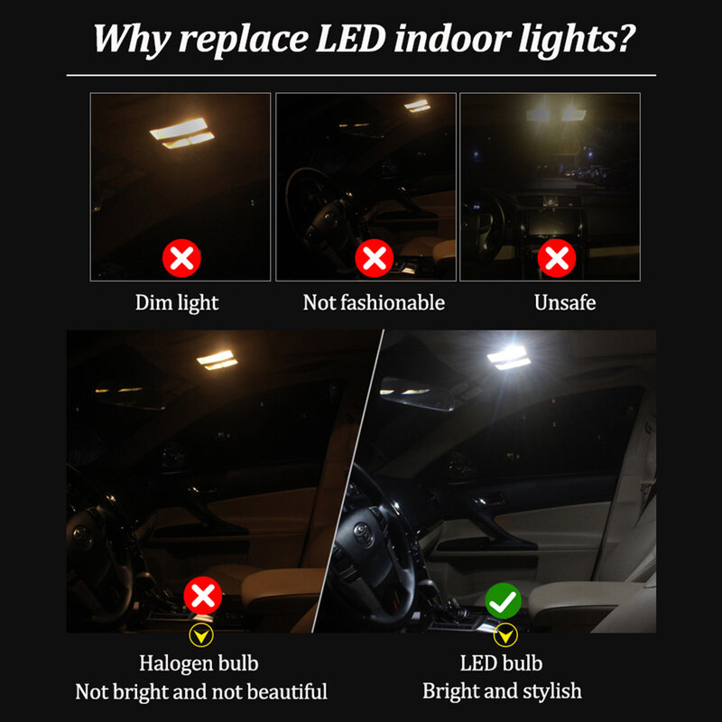 KAMMURI 100% لا يوجد خطأ قسط الأبيض LED سيارة الداخلية لمبات مجموعة حزمة ل 1993-2020 هوندا جواز سفر LED الداخلية ضوء أداة