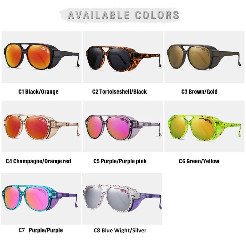 Pit Viper-gafas de sol polarizadas para piloto, lentes de espejo Punk, UV400, con caja gratis