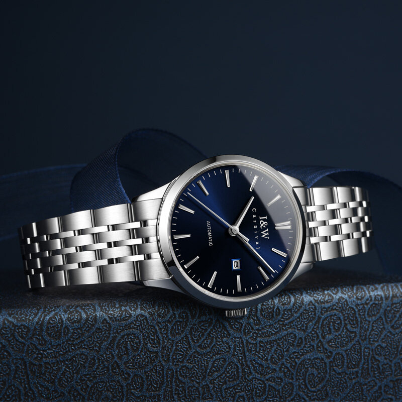 Reloj Mecánico de moda para mujer, accesorio de marca superior suizo, movimiento I & W MIYOTA, Reloj automático con calendario de zafiro, resistente al agua