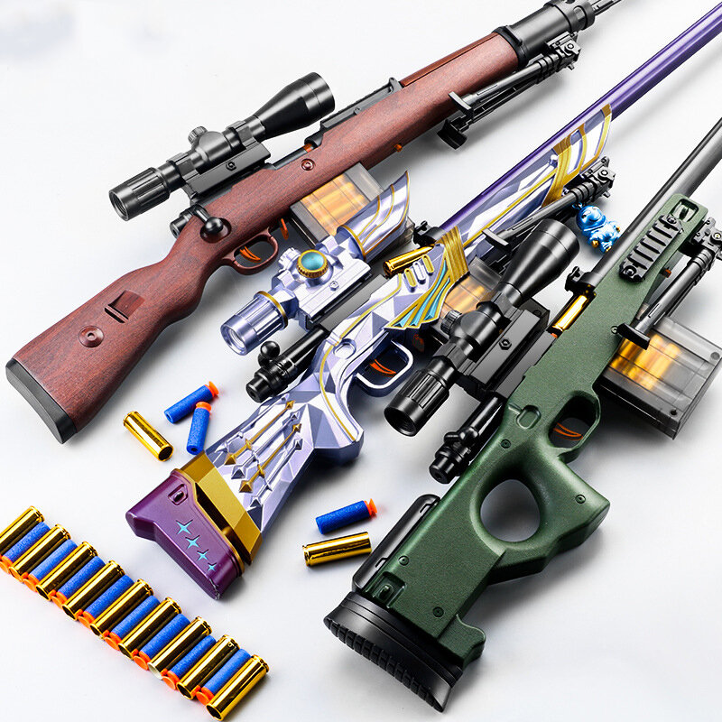 Compre Bala macia arma de brinquedo sniper rifle nerf arma de plástico & 20  balas 1 alvo arma elétrica brinquedo presente de aniversário de natal  brinquedo para criança barato - preço, frete