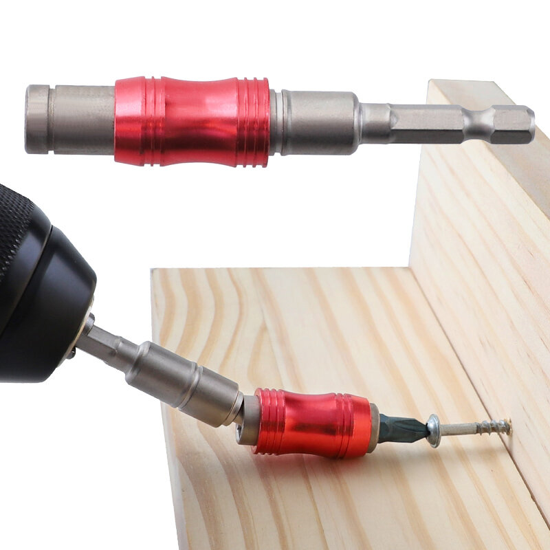 1/4" Magnetic Screw Drill Tip Quick Change Locking Bit Holder Extension Drill Screw Tool Magnetic Pivot Drill Bit Holder