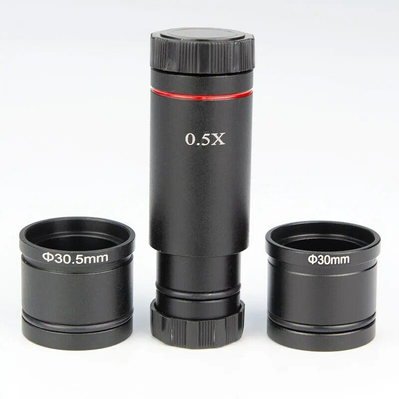 0.4X 0.5X 1X Microscoop Ccd Camera Verminderen Lens Microscopio Adaptador C-Mount Minifier Lenzen Met 30 30.5Mm Adapter ring