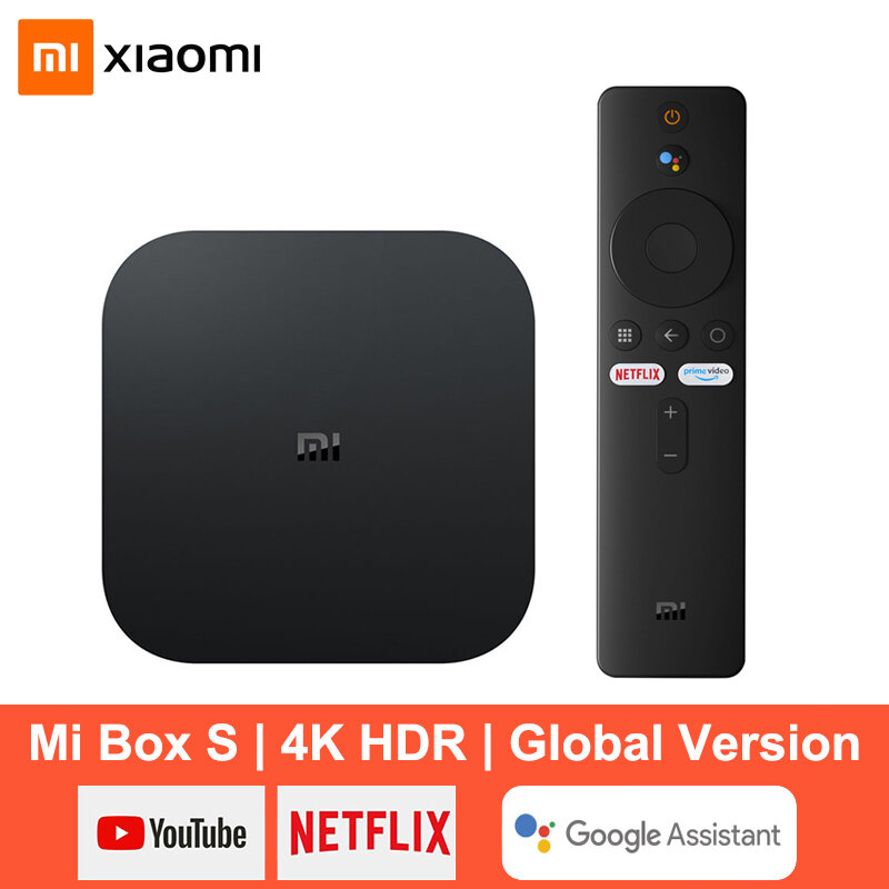 Xiaomi Mi Box S Smart TV Box Android 9 4K Ultra HD HDR 2G 8G WiFi Google asystent sterowanie głosowe Netflix Chromecast dekoder