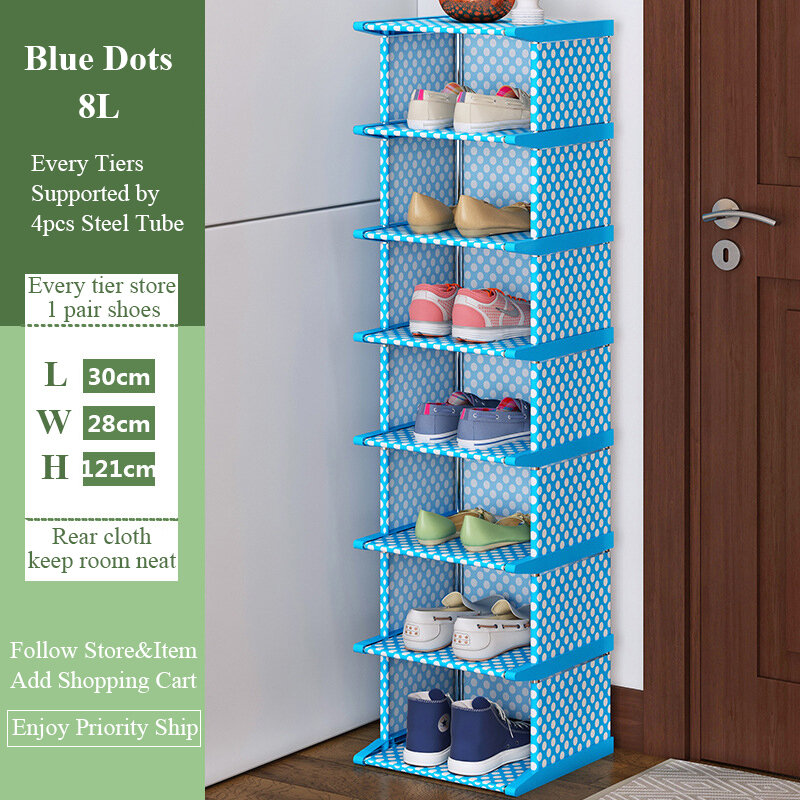 Household vertical shoe cabinet, dustproof shoe cabinet, shoe storage rack corner organizer, closet rack, storage shoe cabinet