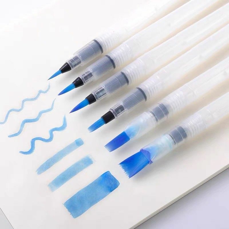 1/3/6Pcs Refillable Paint Brush Water Color Brush Soft Watercolor Brush Ink Pen for Painting Calligraph Drawing Art Supplies