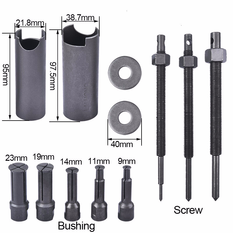 NS modifica strumento estrattore per cuscinetti moto Set di utensili manuali in acciaio al vanadio per Kit di rimozione riparazione auto moto diametro da 9mm a 23mm