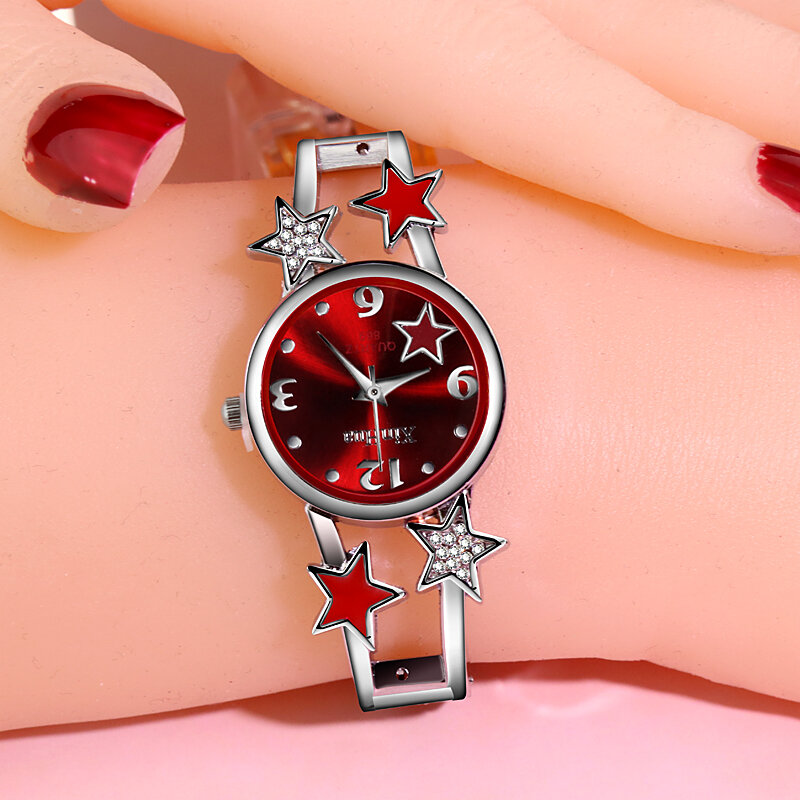 Relógio mujer vestido de festa de luxo feminino relogio feminino reloj de mujer relógios femininos pulseira de aço inoxidável strass