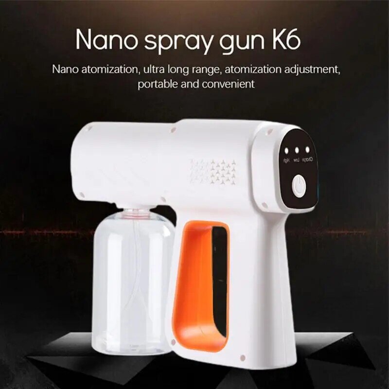 XiaomiNew 380ml K6X Nano Spray Gun Blau Licht Desinfektion Sprayer USB Aufladbare Zerstäubung Desinfektion Pistole Für Home Garten