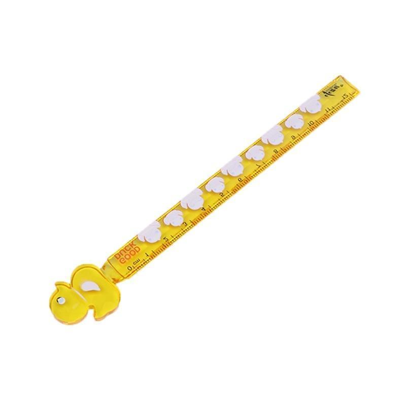 Cute Duck Plastic Straight Ruler Measuring Tool Stationery Office School Supply