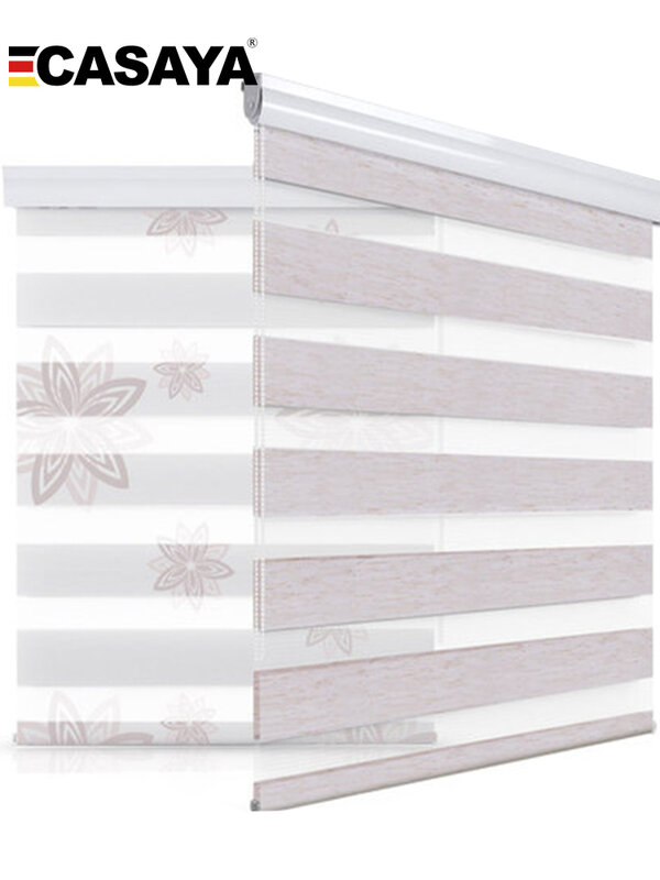 عالية الجودة زيبرا الستائر الكبيرة نظام غطاء الغبار يوم ليلة الستائر نافذة غرفة نوم غرفة المعيشة نافذة يمكن طيها ولفها حجم مخصص