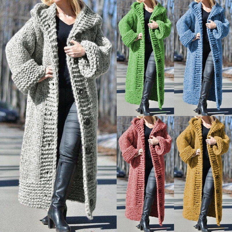 2020 카디 건 여성 긴 소매 가을 겨울 박쥐 슬리브 니트 스웨터 플러스 크기 느슨한 숙 녀 스웨터 코트 5XL