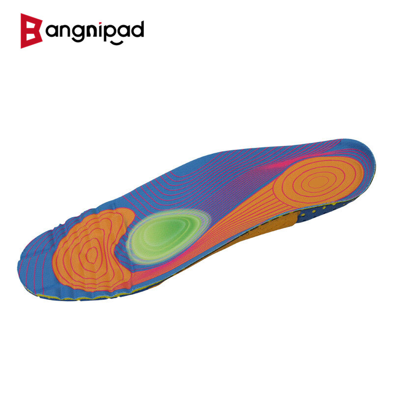 Bangnipad suporte de arco estável palmilhas de choque absorver almofadas de sapato antiderrapante suor respirável sola desodorante inserções para pés