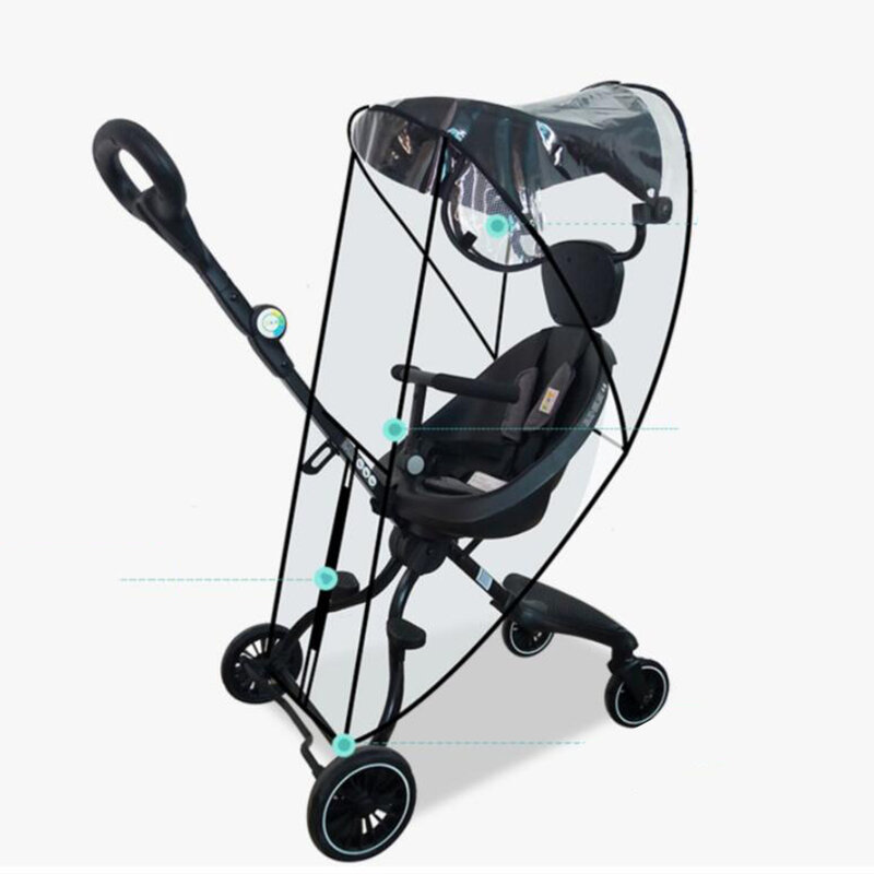 Baby Stroller Rain Cover Windproof Wind Dust Shield Stroller Accessories