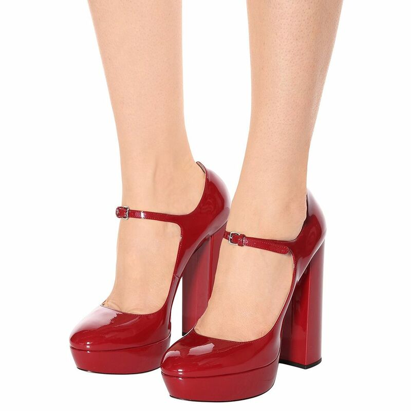 Fansaidi verão moda feminina sapatos novos elegantes saltos grossos consice bombas vermelhas à prova dwaterproof água sexy bloco saltos 41 42 43 44 45