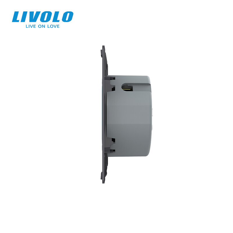 Livolo – Interrupteur tactile mural avec commande à distance, 220-250V AC, avec indicateur LED, sans panneau en verre, pour éclairage, standard UE (VL-C702R)