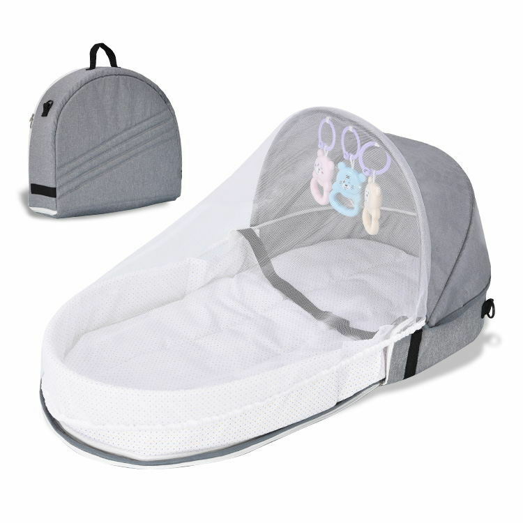Cama de bebé portátil multifunción para dormir, nido de viaje para recién nacidos, protección solar portátil de viaje, mosquitera