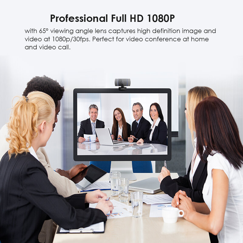PAPALOOK AF925 Webcam 1080P Full HD CMOS Autofokus dengan Mikrofon USB Kamera Web Konferensi Video Webcam Mini untuk Komputer Laptop PC