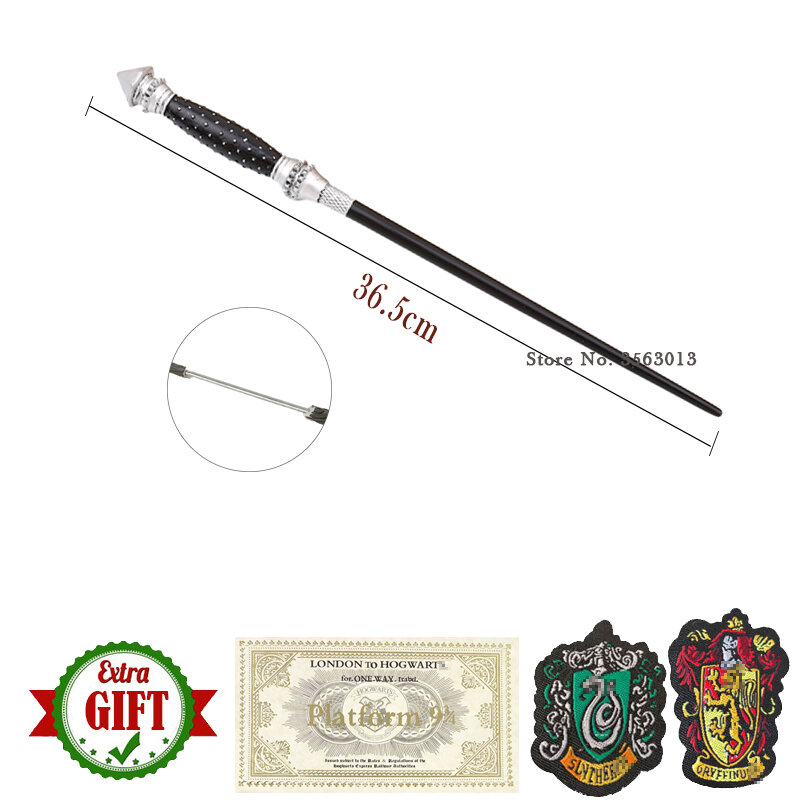 27 Kinds Metal Core Magic Wands Cosplay Voldmort Hermione Magical Wand Harried Cloth label Ticket as Bonus without Box