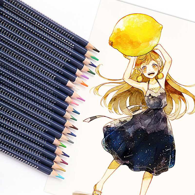 120 색상 삼각형 수채화 연필 아티스트 드로잉 학교 학생 미술 용품에 대 한 브러쉬 펜으로 수용성 색연필