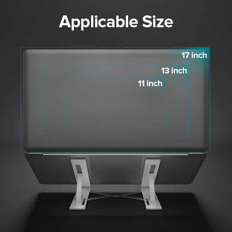 LLANO-soporte plegable para portátil, funda ajustable antideslizante para portátil, de escritorio, para Macbook, DELL, HP, Xiaomi