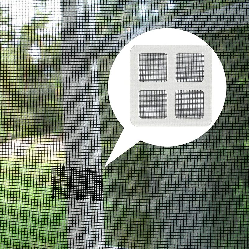 5 paquets de correcteurs de fenêtre de filet antiadhésifs pour la maison anti-moustiques insectes réparation d'écran Patch mural autocollants de fenêtre en maille pratique 