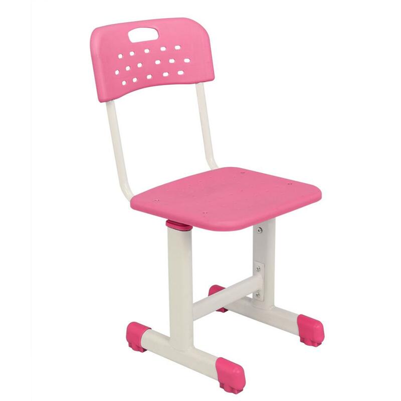 Набор регулируемых столов и стульев для студентов, подъемный стол и стул розового цвета с отделкой под дерево