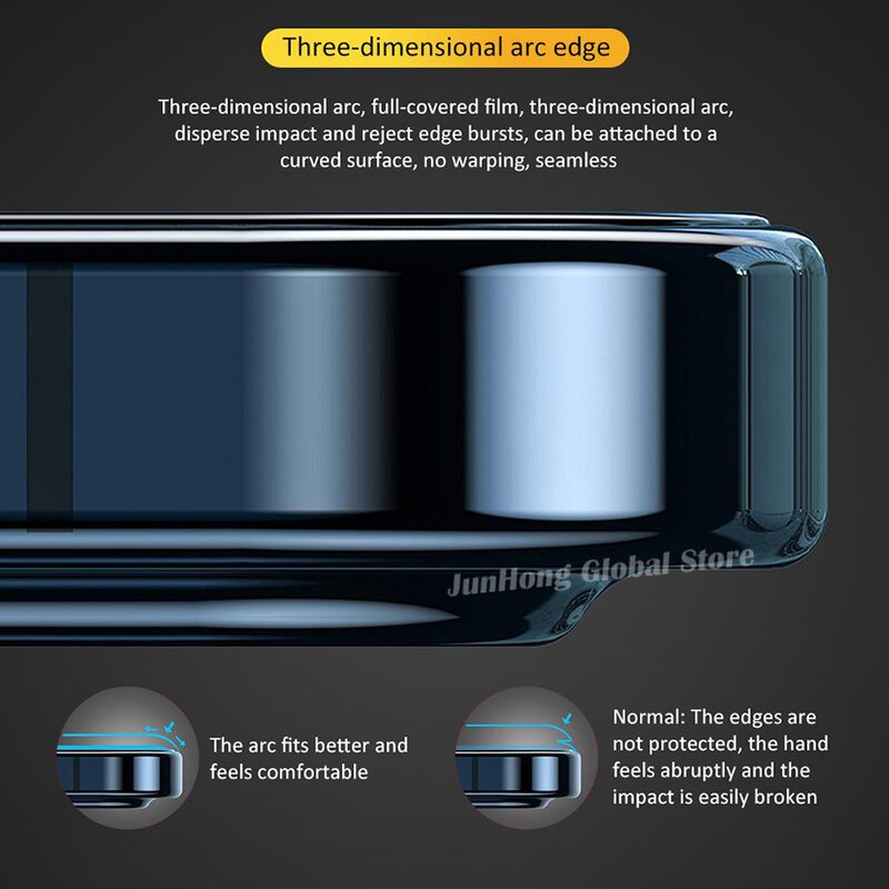 Protecteur d'écran 9D pour iPhone 13, 4 pièces, verre à couverture complète, anti-déflagrant