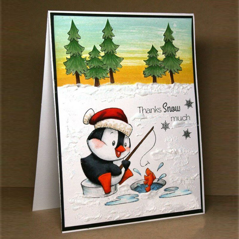 Sello transparente de silicona de Reno navideño para álbum de recortes, sello suave de decoración artesanal, pequeño pingüino, bricolaje, 2020