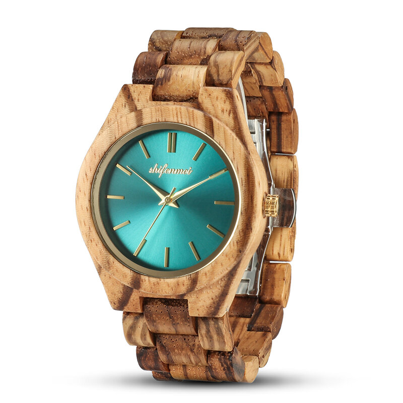 Shifenmei relógio de pulso feminino de madeira, relógio de quartzo para mulheres, relógio de marca de luxo da moda 2020