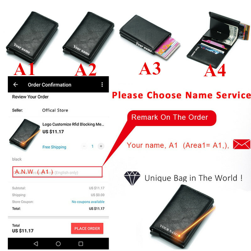 Nuovi portafogli in fibra di carbonio porta carte di credito in pelle PU porta carte di credito portafoglio da uomo blocco Smart Walle per Airtag Air Tag