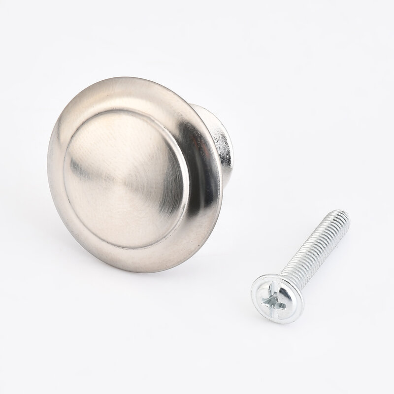 Brushed stainless steel single hole handle metal round single hole small handle modern minimalist drawer door handle