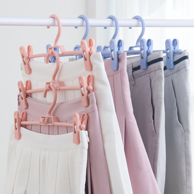 Multifunctional Trouser Storage Rack Coat Pants Hanger Adjustable Hanger Closet Organizer Drying Rack for Trouser Skirt Pants