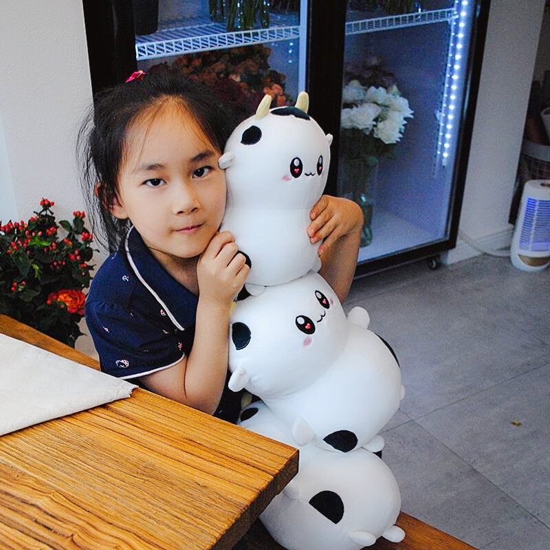 Brinquedo de pelúcia de vaca fofo, animais de pelúcia macios de 25/32cm para crianças, presente de aniversário para crianças estilo japonês, 1 peça