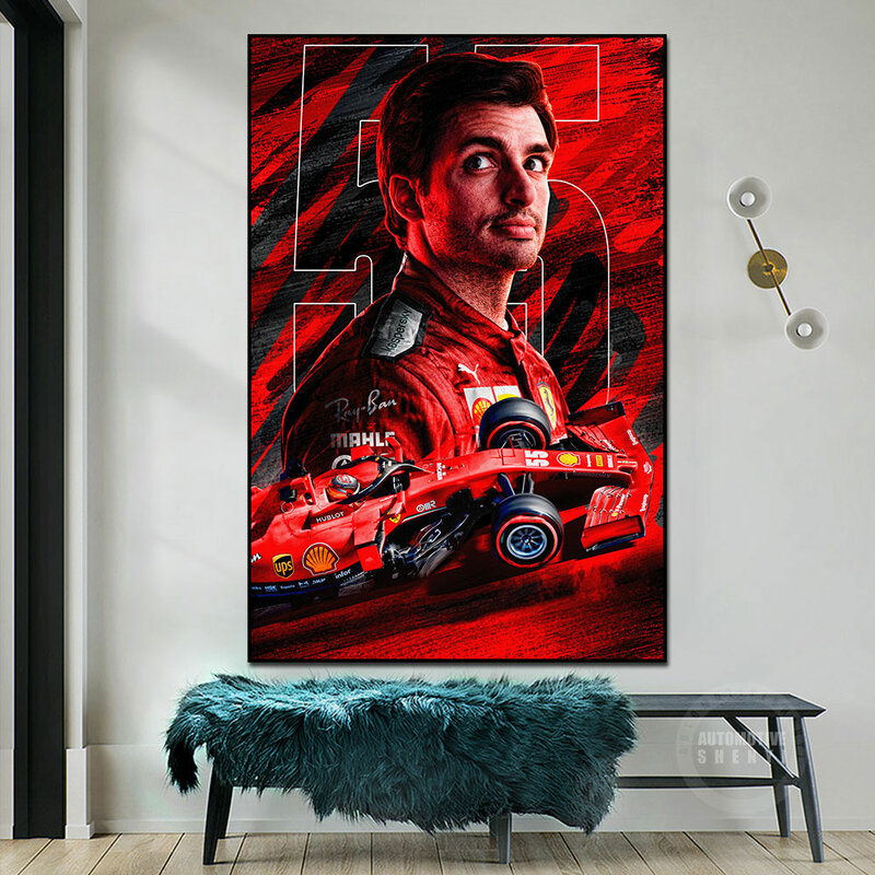 F1 Racer F1สูตร World Champion โปสเตอร์ Racing Lewis F1ทีมตกแต่ง Art Decor ภาพผนังโปสเตอร์ผ้าใบ