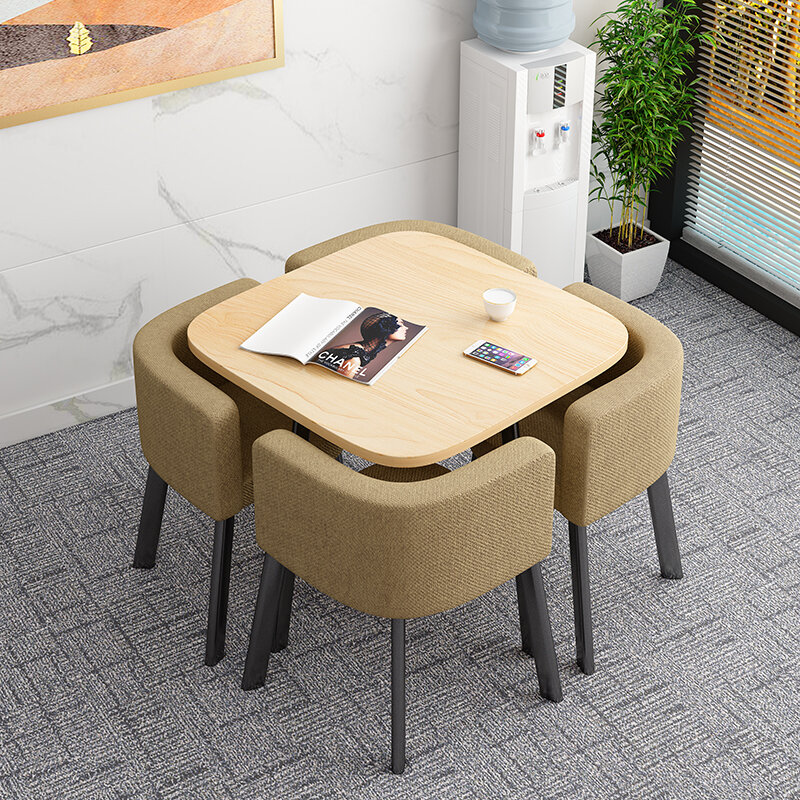 Comedor 4 sillas conjunto de mesa de café recepção do escritório pequena casa salvar espaço armazenado móveis cozinha mesa de jantar 4 cadeiras