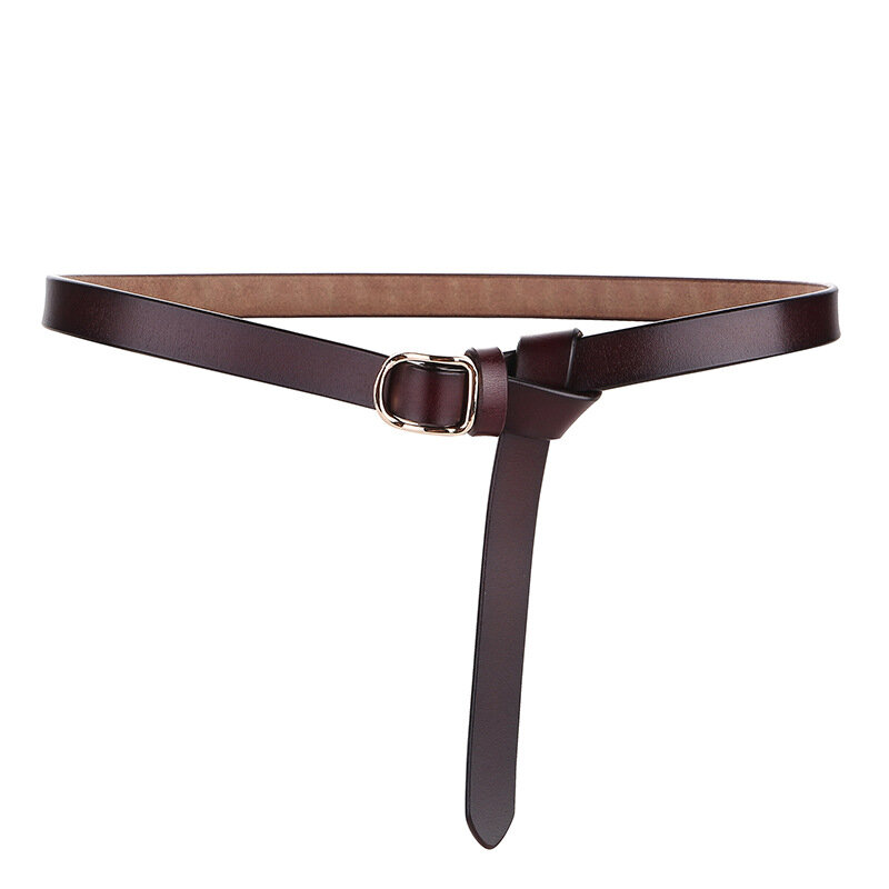 Cinturón de lujo de cuero genuino de vaca para mujer, cinturón decorado para Vestido vaquero, cinturones de diseñador