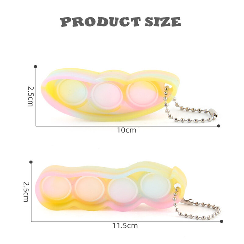 Finger Bubble Music Keychain Adult Children's Novel And Strange Vent Decompression Decompression Toy Stress Relief Toys Funny