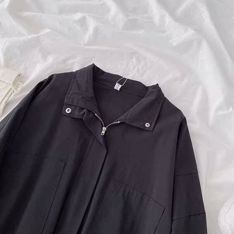 Свободная и универсальная куртка Harajuku BF в гонконгском стиле с длинным рукавом, куртка для инструментов, Студенческая облегающая куртка my12.17