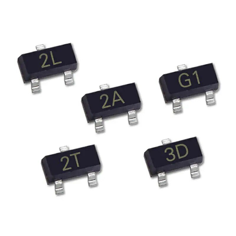 50 peças smd npn power transistor tríodo sot-23 400v tamanhos embutidos mmbd7000 m5c ic