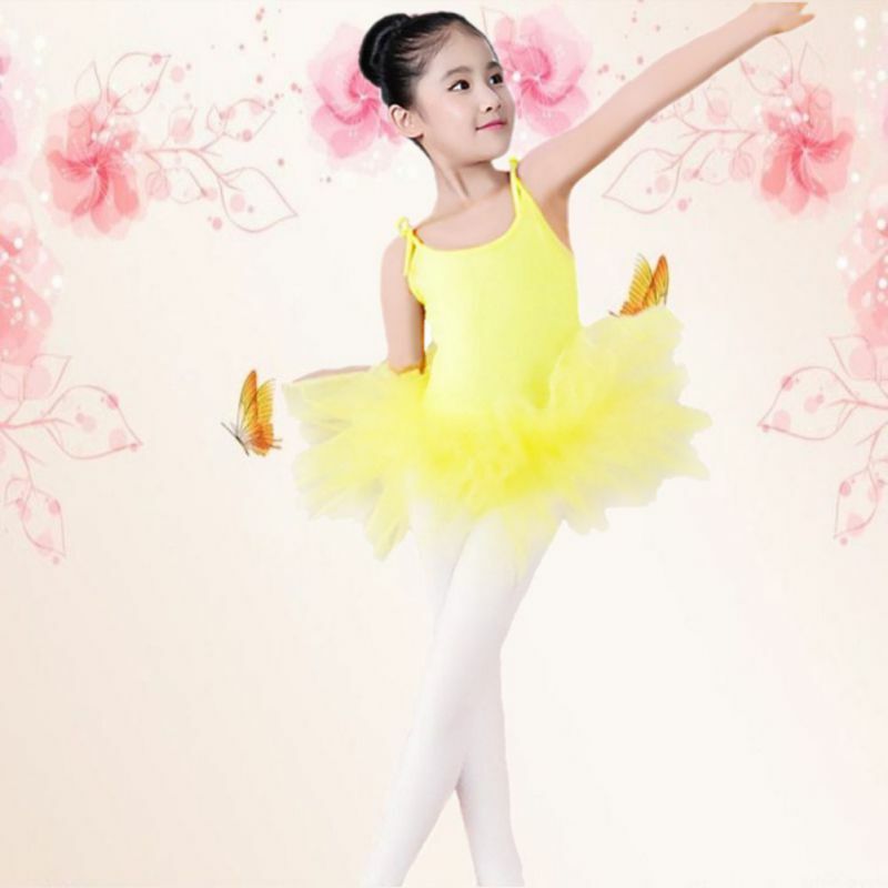 Детское балетное платье на бретельках; Танцевальные костюмы для девочек; Танцевальные костюмы для маленьких принцесс; Пышная танцевальная ...