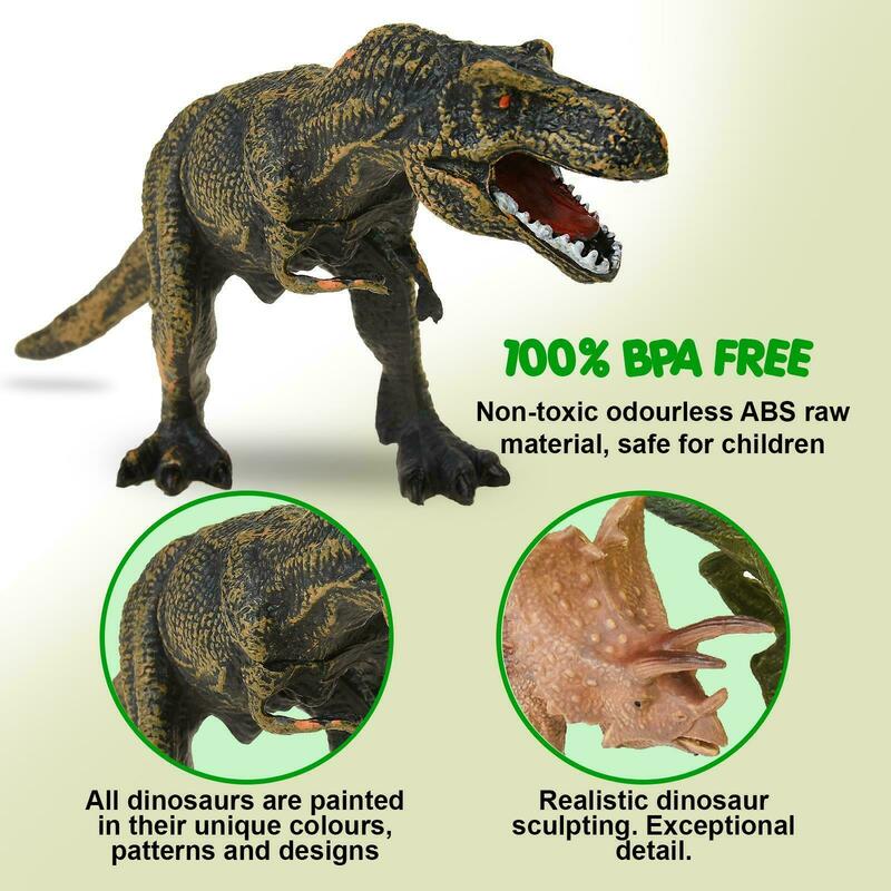 Dino paradiso gioca a giocattoli di dinosauro sul petto per ragazzi Playset Bath confezione regalo di natale