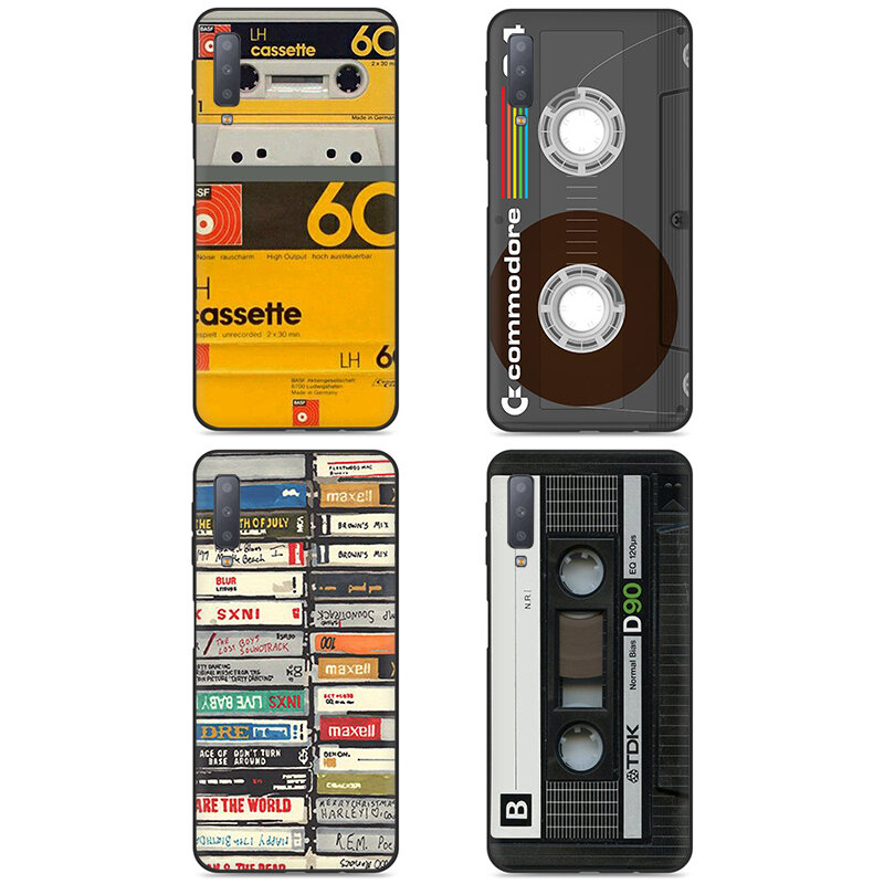 Retro Classic Cassette cassa Del telefono del Silicone per Samsung A10s 20s 30s 40s 50s 60 70 Nota 10 più M10 M20 M30 M40