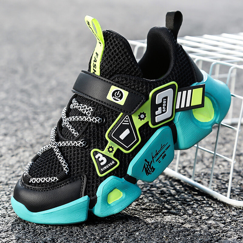 Zapatillas transpirables de alta calidad para niños, zapatos ligeros para correr, de fondo suave, Tenis infantiles