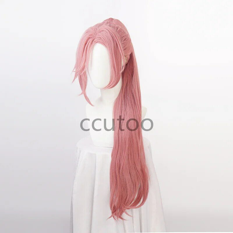 SK∞ زهر الكرز Kaoru Sakurayashiki الوردي طويل الباروكة تأثيري حلي SK8 إنفينيتي مقاومة للحرارة الشعر الاصطناعية + قبعة شعر مستعار