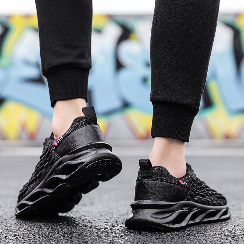 Oddychające buty do biegania 44 lekkie męskie buty sportowe 43 antypoślizgowe wygodne adidasy moda Walking Jogging obuwie