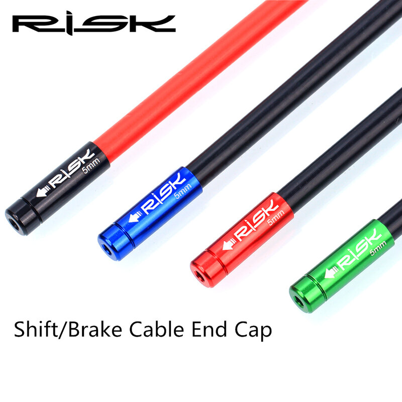 10PCS Risk Brake Variable speed line pipe cap MTB Road Bicycle 4 / 5mm aluminum alloy line pipe sleeve cap inner line core cap