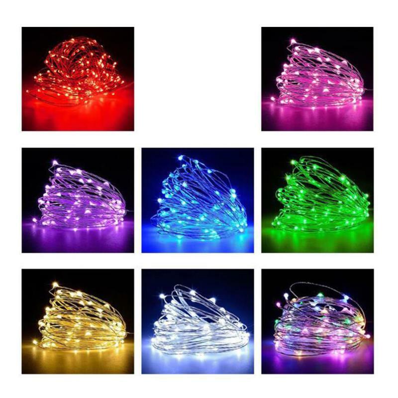 5M 50 Lights waterproof Copper Wire LED String lights Holiday lighting Fairy Garland For Christmas Tree Wedding Party Decoration